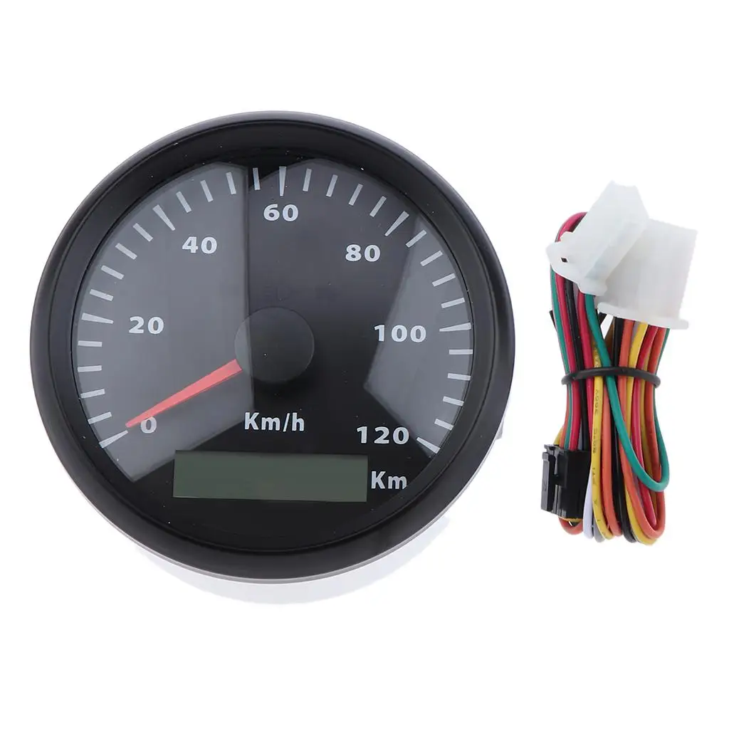 1 Piece Speedometer Car Motorcycle Speedometer 120 Km / H Waterproof Digital Indicators for Motorcycle IP67 3 3/8 '' # 2