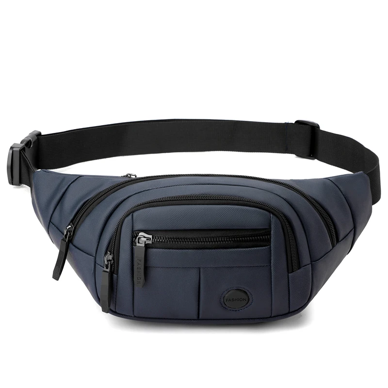 Bolsa de peito e bolsa de cintura multifuncional unissex com vários bolsos são opções ideais para compras, viagens, deslocamento e férias – ide