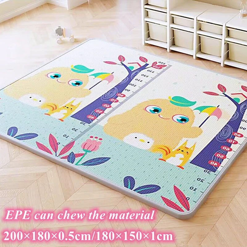 Large Size Play Mat for Children's Safety Mat EPE Environmentally Friendly Thick 1 Cm Baby Crawling Play Mats Folding Mat Carpet