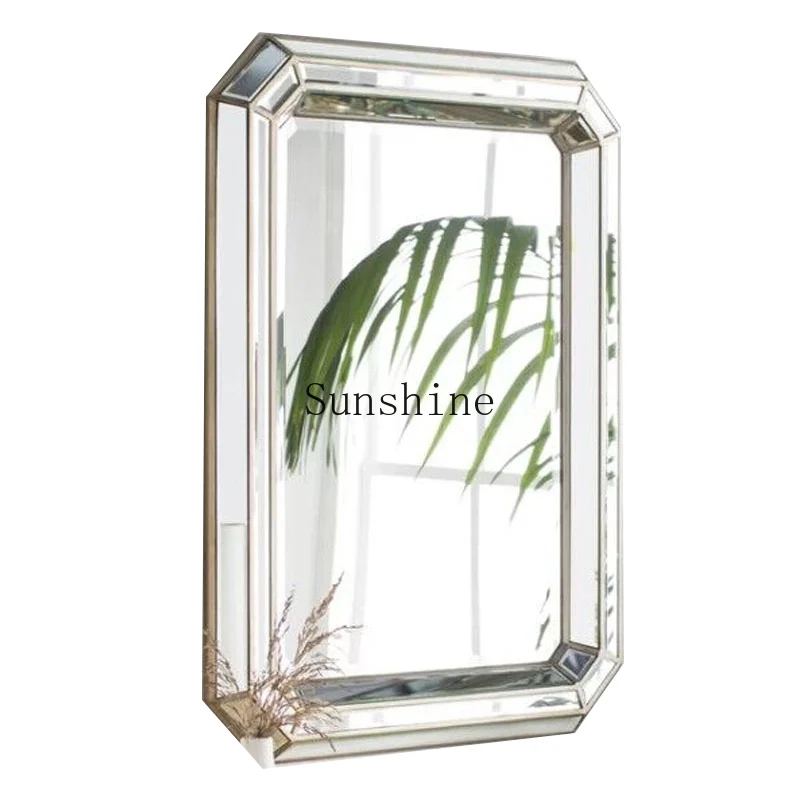 

European bathroom washbasin wall-mounted vanity mirror hotel soft wall decorative mirror