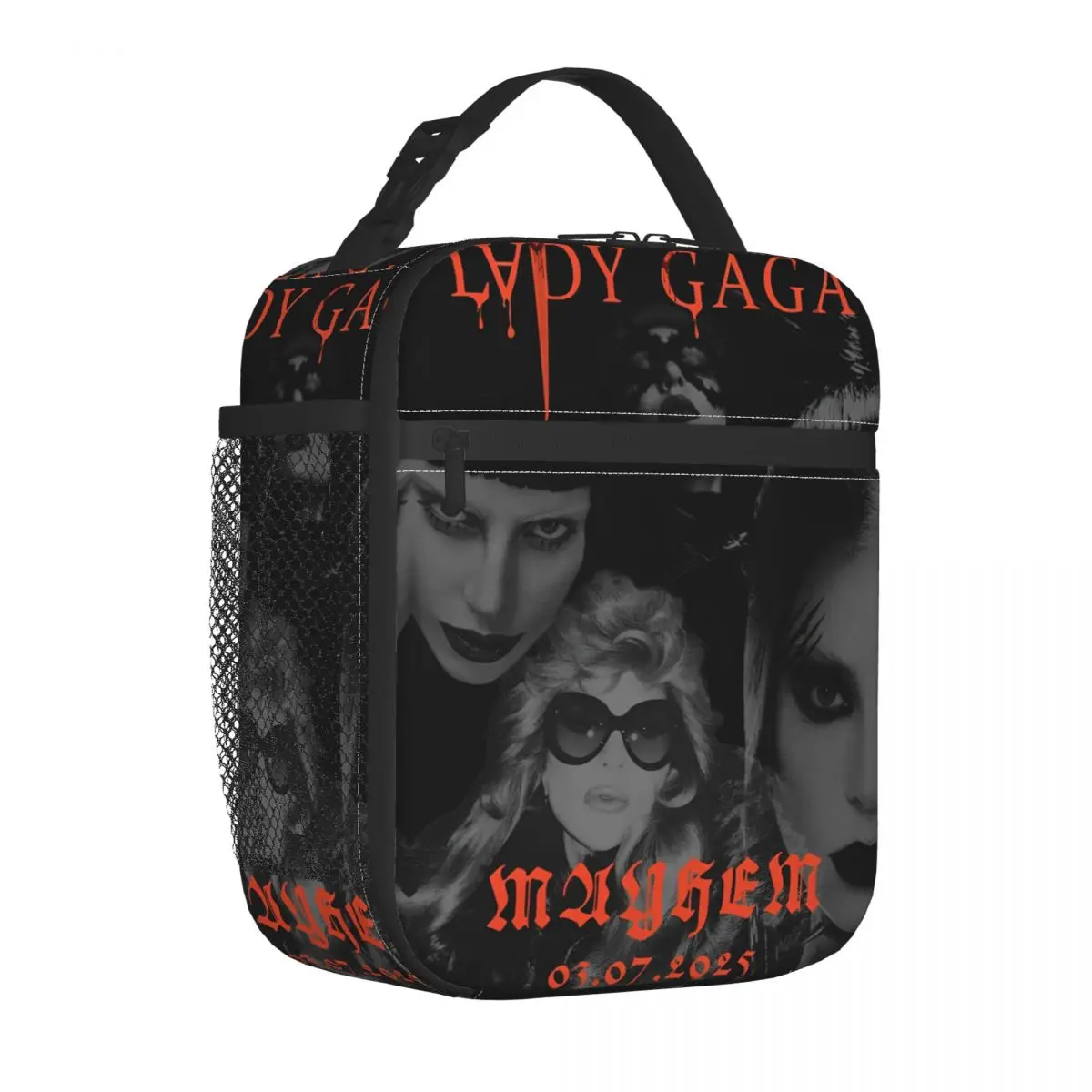 Mayhem Album Lady Gaga Insulated Lunch Bag Thermal Bag  Meal Container Music Portable Tote Lunch Box Food Storage Bags