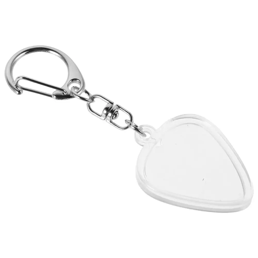 Heart Shaped Guitar Pick Collection Box Picks Size Case Guitarists Storage Guitar Pick Keyring Pick Organizer Transparent