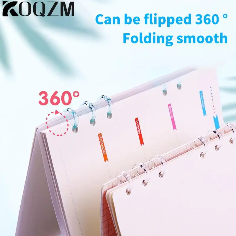 Binder secional plástico para Craft Journal, Mini Binder, Scrapbook Notebook, 3 anéis, 2pcs