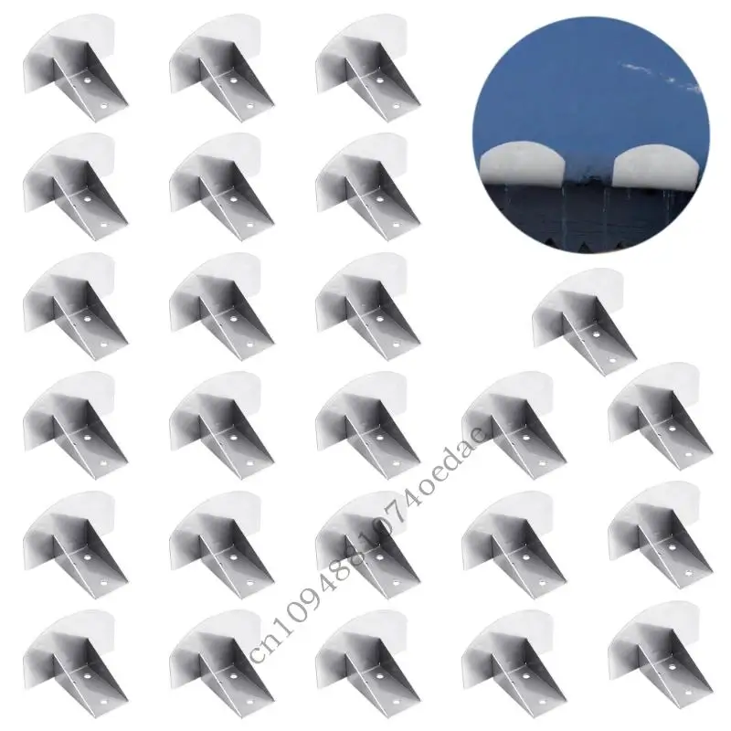 

0XXC Pack of 25 Metal Roof Snow Guards Steel Anti Snow Ice Accumulation Prevention with Adhesive Foam Pads & Screws for Home