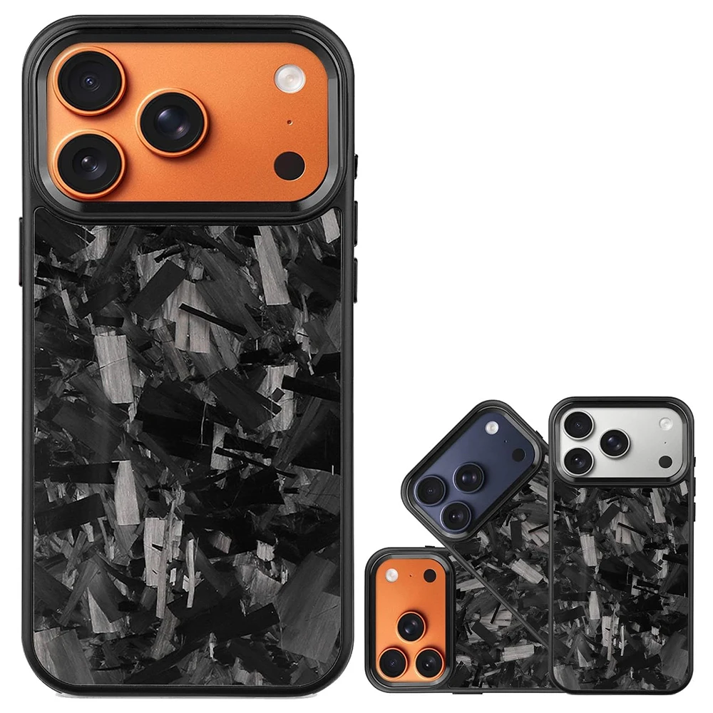 

Real Premium Forged Carbon Fiber Phone Case For iPhone 17 Pro Max Air Shockproof Anti-slip Wireless Charging Cover