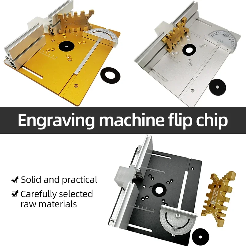 Aluminum Router Table Insert Plate Wood Milling Flip Board Trimming Machine for Woodworking Benches Table Saw Multifunctional