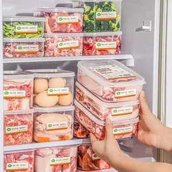 1400/700ML Refrigerator Storage Boxs Frozen Meat Storage Containers Grain Multi-grain Vegetables Fruit Kitchen Organizer Case