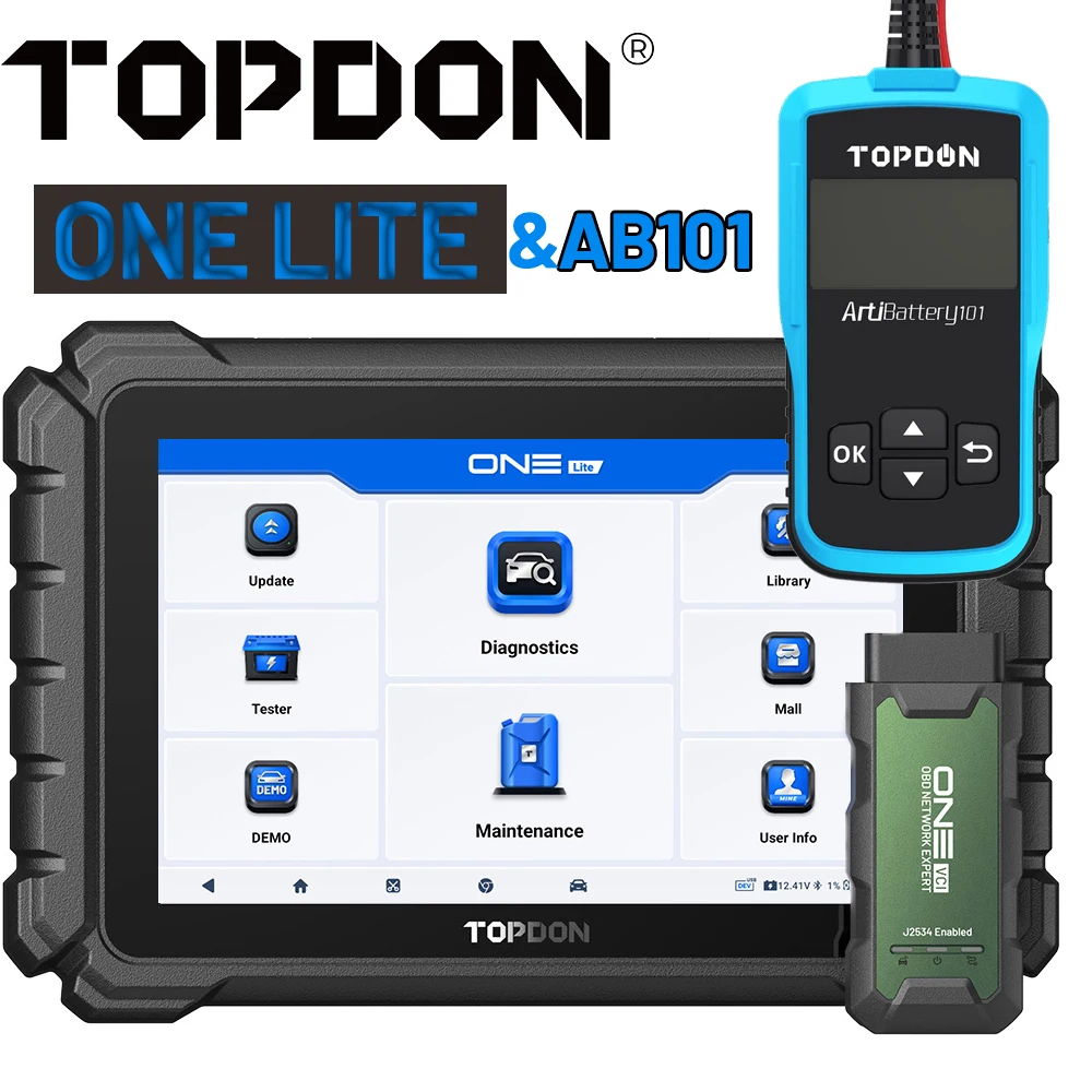 

Диагностический сканер TOPDON ONE Lite для автомобилей: J2534, программирование, топологическая карта, кодирование ЭБУ, OBD/OBD2, CANFD/DoIP/FCA с AB101