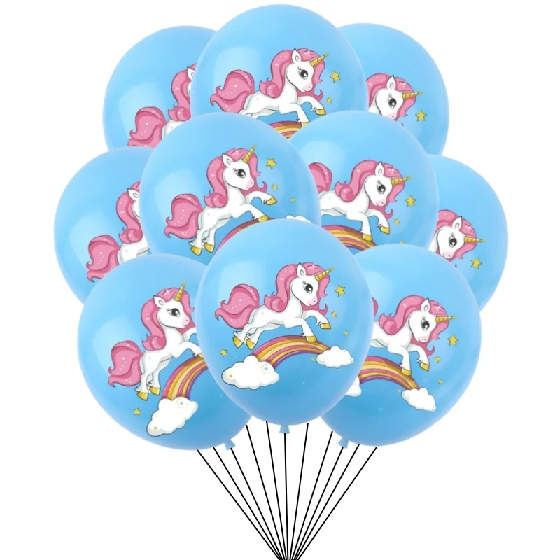 10/30Pcs Einhorn Party Luftballons Geburtstag Ballon Einhorn Dekoration Latex Ballon Geburtstag Party Dekoration Luftballons Kinder – Detail 2