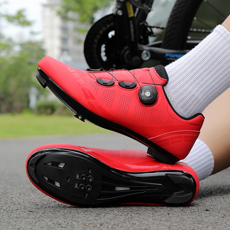 

Hot Sale Red Cycling Sneaker for Men Women Breathable Men's Bicycle Shoes Plus Size 47 Professional Mountain Bike Shoes Trainers