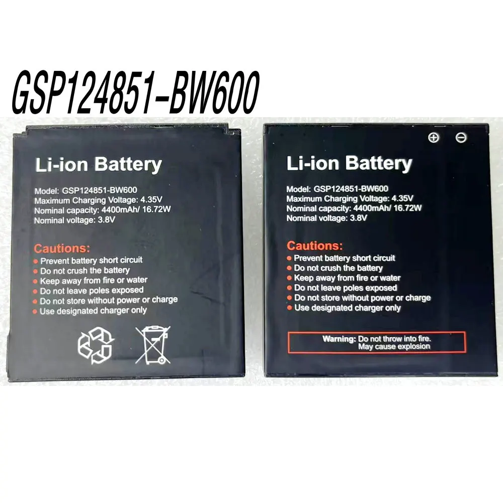 

3.8V 4400mAh GSP124851-BW600 Replacement Li-ion Battery For Law Enforcement Recorder