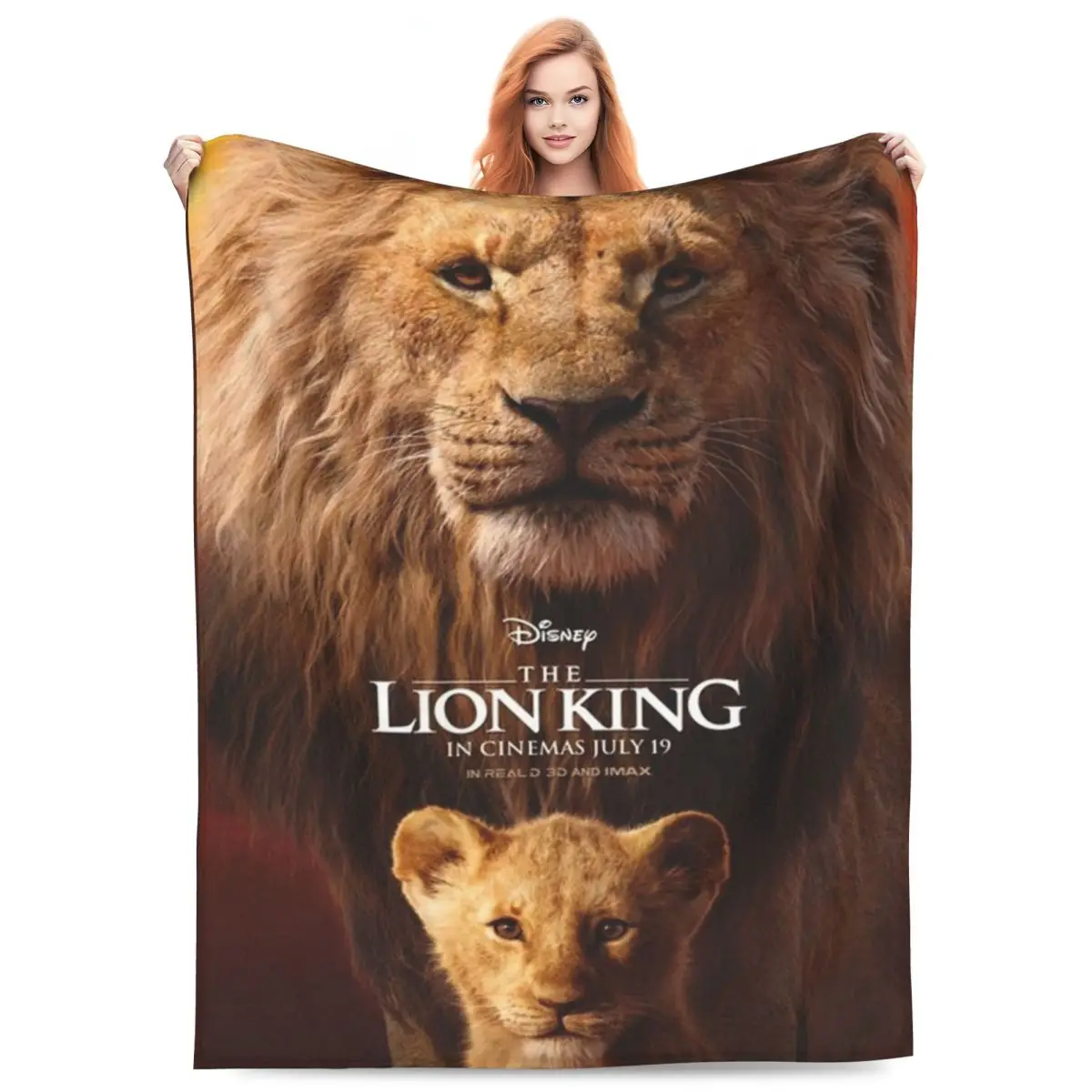 Super Soft Blankets Decorative Simba Lion King Movie Throw Blanket Flannel Bedspread For Bedroom Street Trend Sofa Bed Cover