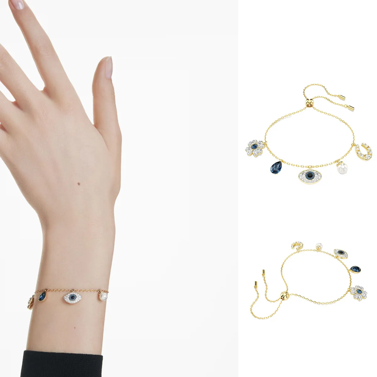 

Изысканный европейский и американский браслет «Глаз дьявола» 2025 года. Простой и элегантный браслет для пар. Модный браслет S925