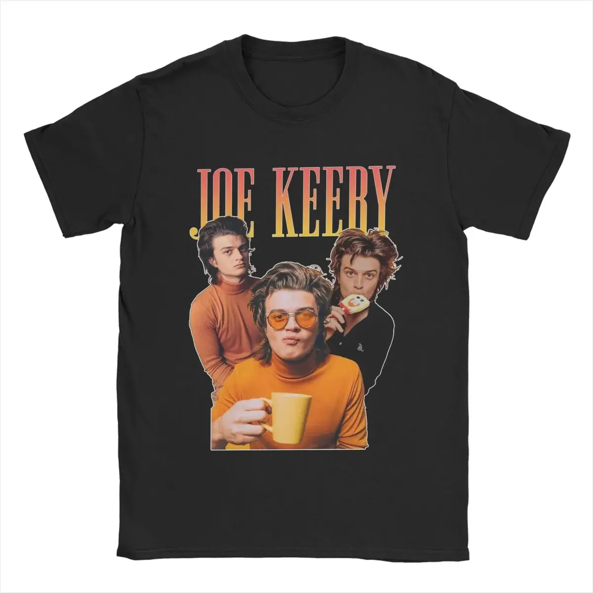 Men's Joe Keery T Shirt Oversized Graphic Clothes Novelty Short Sleeve Crew Neck Tees Graphic Printed T-Shirts