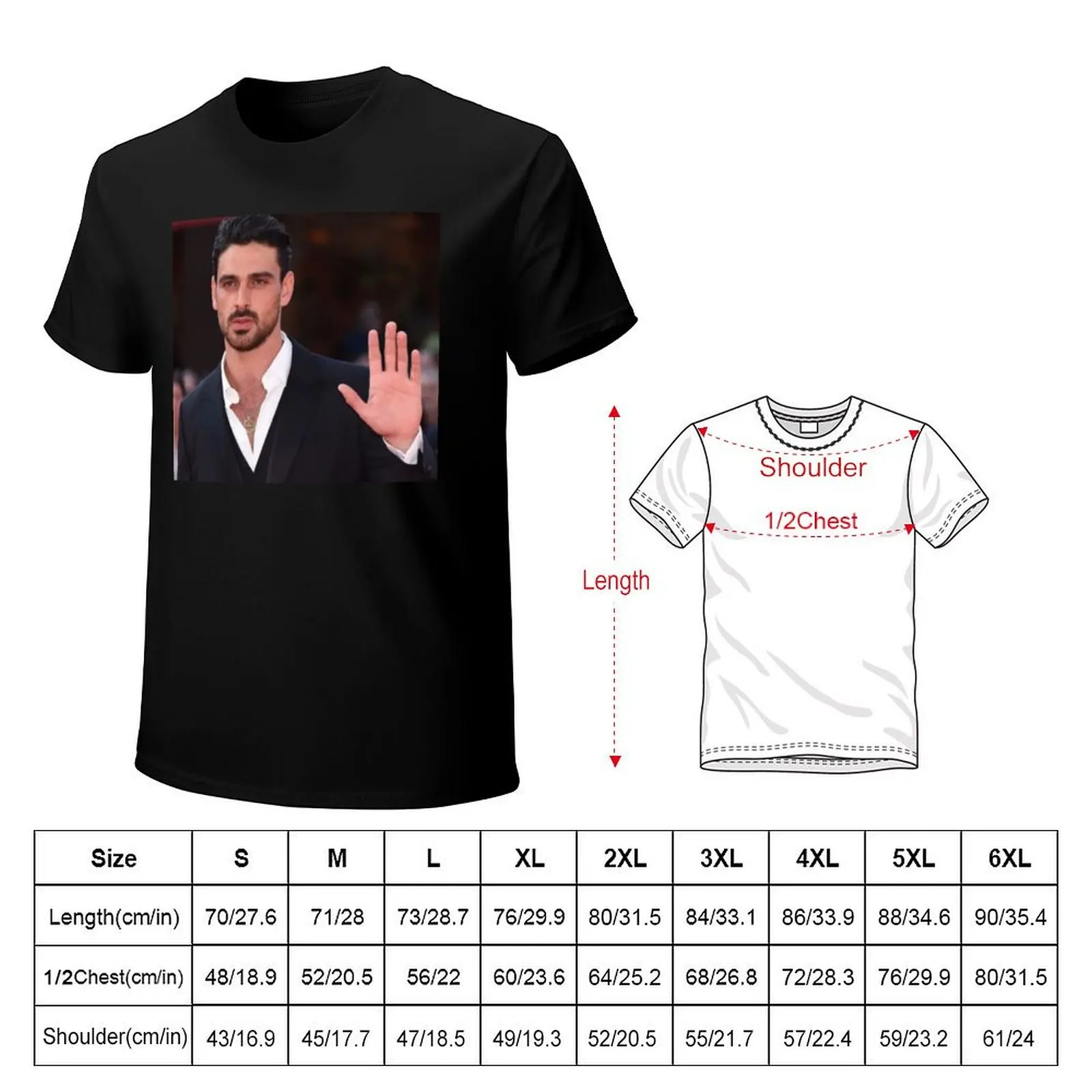 Michele Morrone (Massimo Torricelli) T-Shirt All Weather Casual Short Sleeve