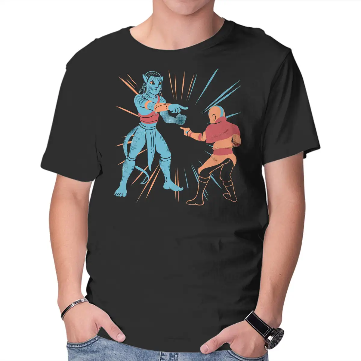 Avatar Pointing Anime Graphic T-shirts for Men Clothing Women Short Sleeve Tees New Arrivals Unisex Summer