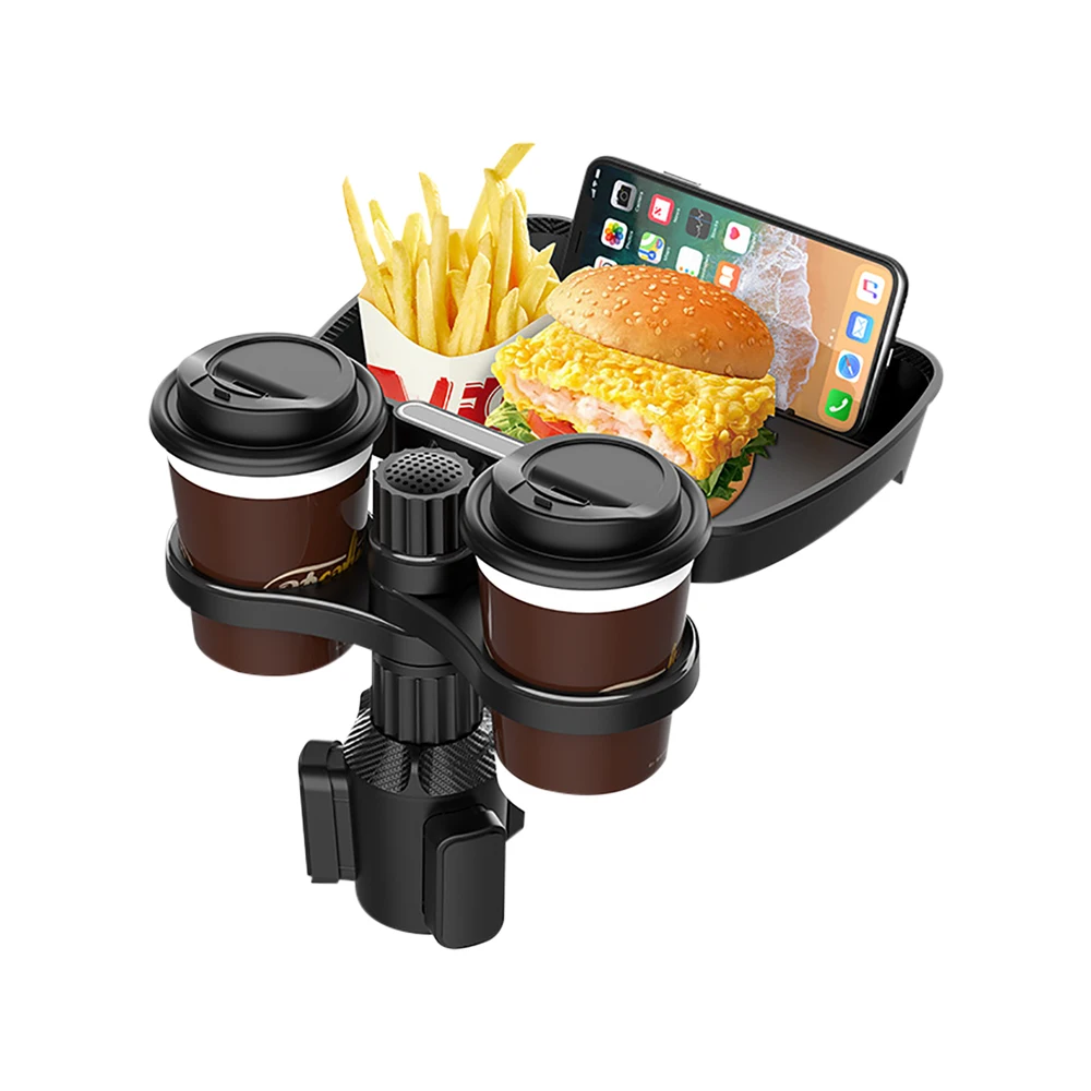 

Car Mounted Meal Tray 360 Degree Rotate Table Food Storage Rack Water Cup Holder Tray Beverage Bracket Coffee Car Cup Holder
