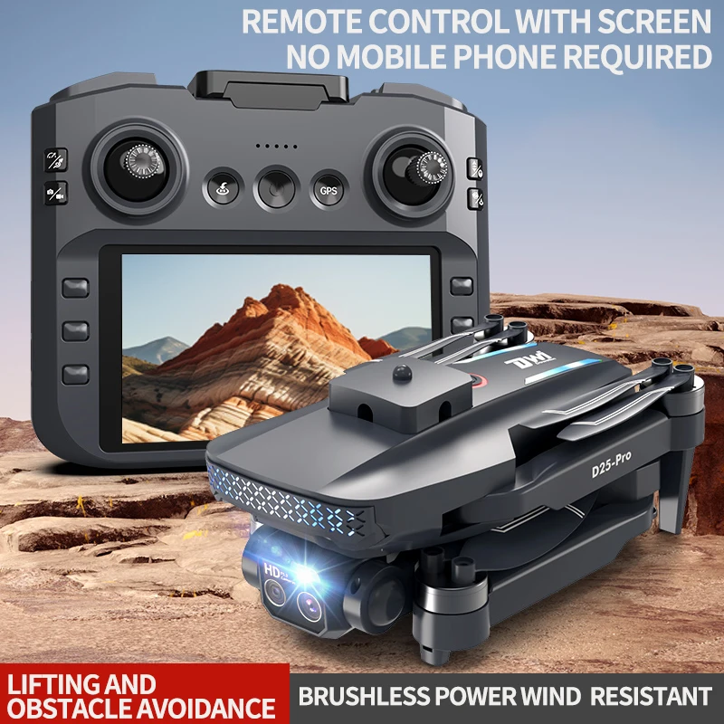 

DWI Новый с экраном Пульт дистанционного управления D25-PRO MAX GPS Дрон 5G WIFI 8k HD Профессиональная камера FPV Дроны RC Квадрокоптер Вертолет