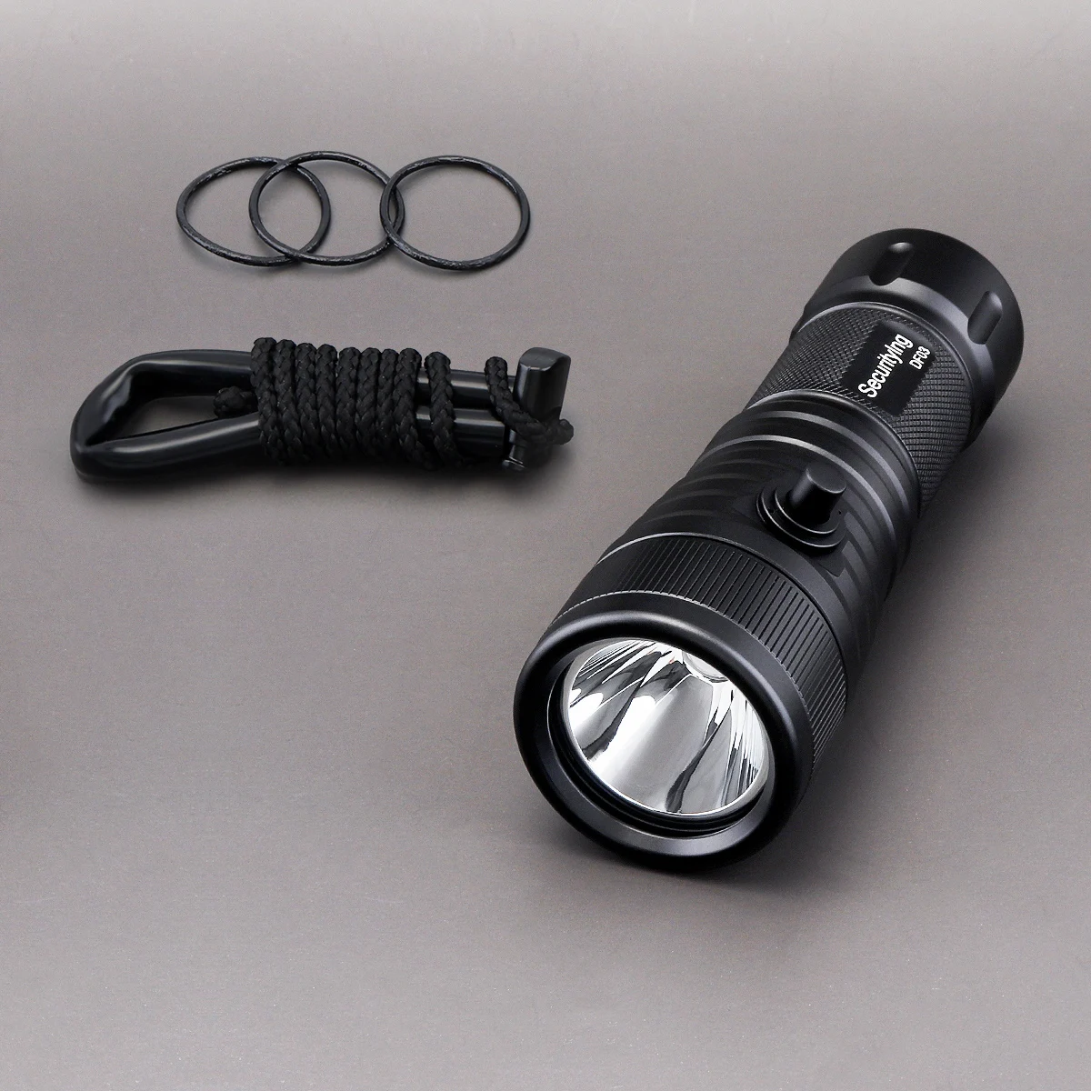 SecurityIng Underwater Diving Flashlight with 9 Degrees Narrow Beam 3000 Lumen SST70 LED 150M IP68 Waterproof Scuba Dive Torch