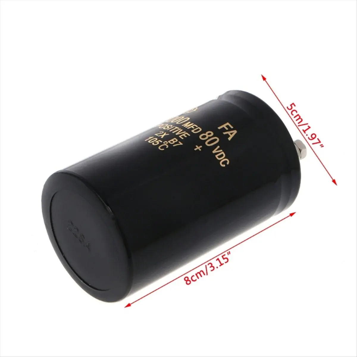 A24I 2200UF/80V High Capacity Bolt Type Electrolytic Capacitor 50x80mm