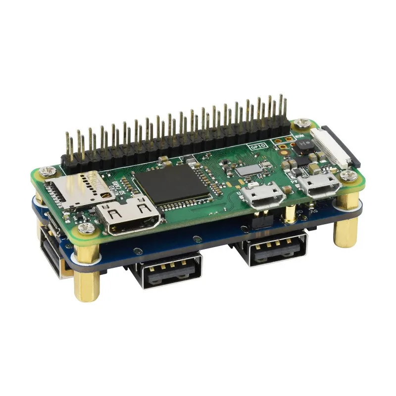 Kit papan ekspansi topi USB untuk RPI 0 Raspberry Pi Zero 2 W WH 3A 3B Plus 3 Model B 4 4B kotak aksesori opsional