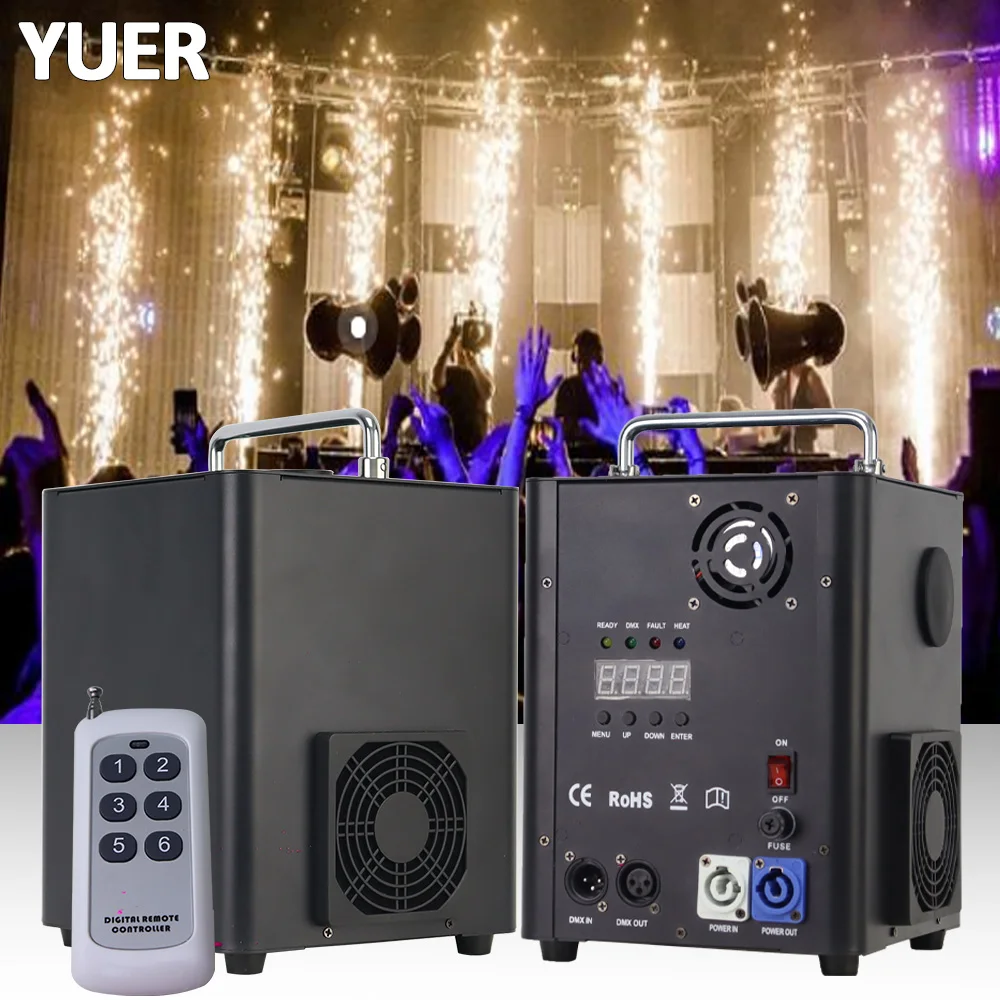 2PCS/lot Cold Spark Spary Machine 750W DMX Remote Control Stage Effect Equipment For Stage Dj Disco Party Wedding Decoration