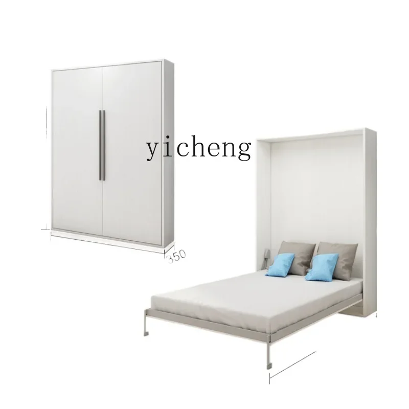 TQH Invisible Wall Bed Wardrobe Integrated Study Folding Bed Side Flip Multifunctional Hidden Bed