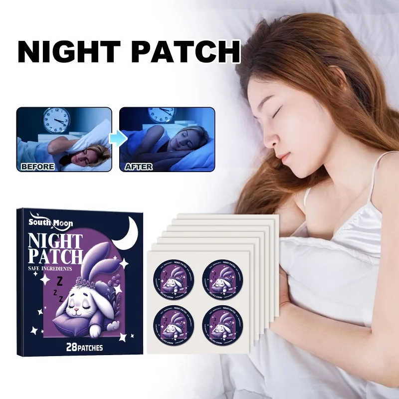 Night Plant Sleep Patch Care Relieve Muscle Tension Physical Mental Stress Relief Neurasthenia Soothing Insomnia Body Care Patch