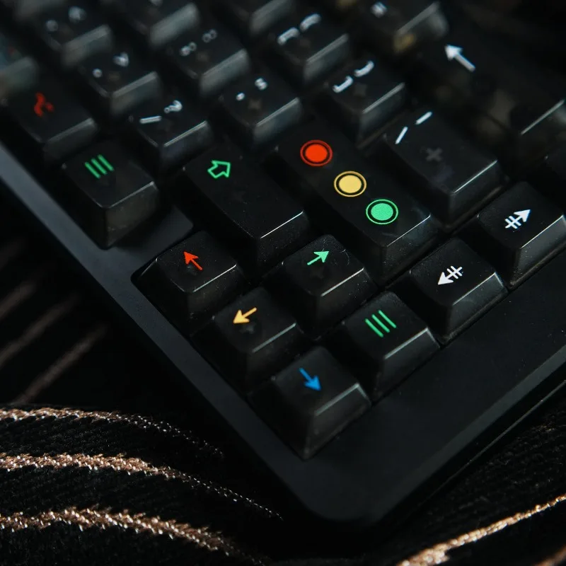 Black Light Keycaps Set Transparent Cherry Profile Key Caps for Wooting/Madlion Mechanical Keyboard Artisan Point Game Accessory