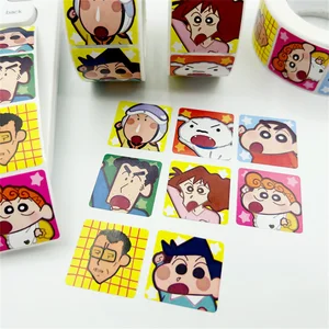 Anime Crayon Shin-Chan-Cartoon-Aufkleber, dekorativ, süß, Belohnung, Schüler, Handbücher, Laptop, Kinderspielzeug, 500 Stück pro Rolle 10 Hauptverkäufe Schließende Farbe 500 Farben - №4