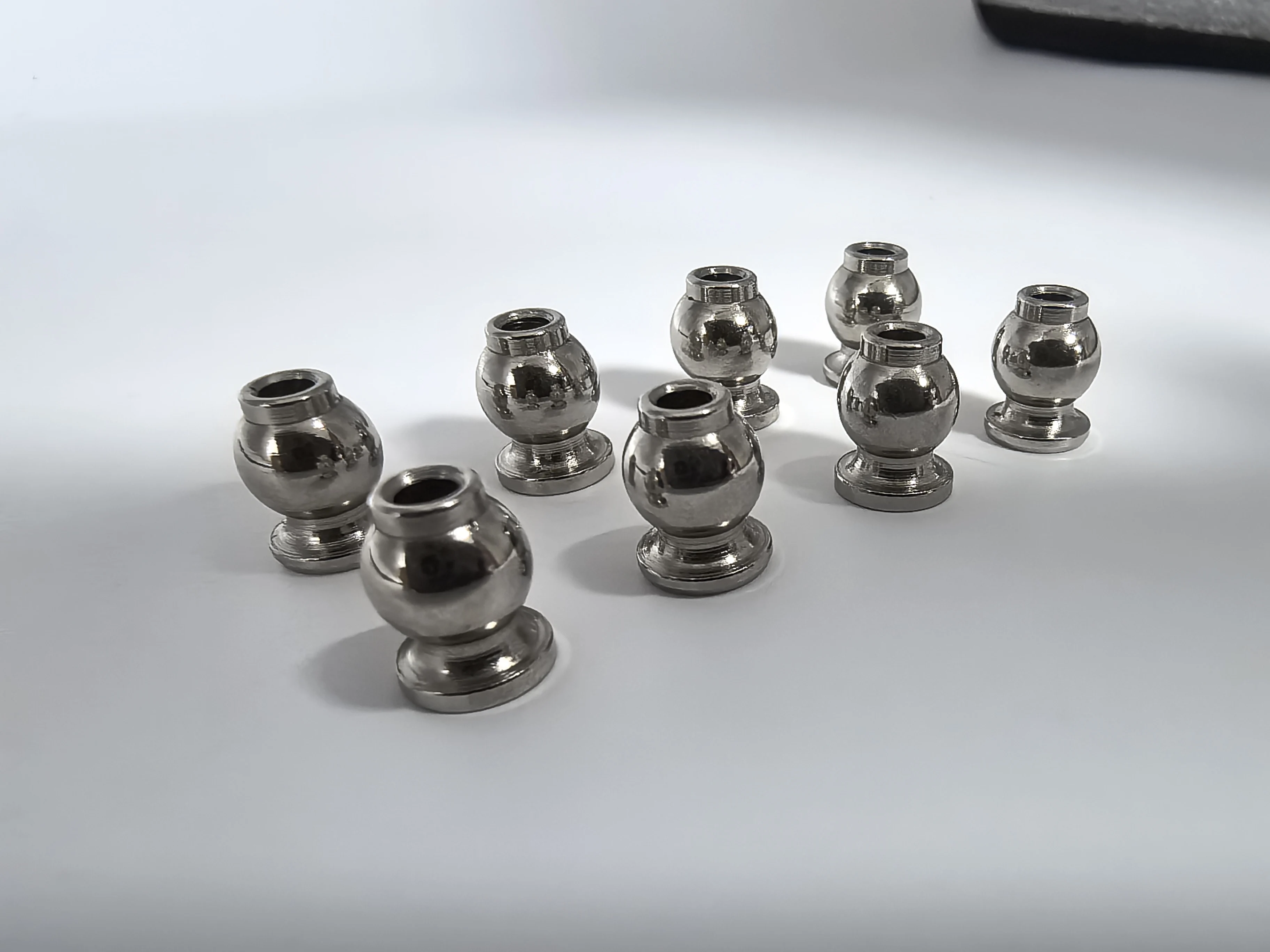 8PCS Steel Chrome Pivot Ball 3x7.8x10.5mm for Arrma Karton Senton Outcast Talion Limitless Mojave
