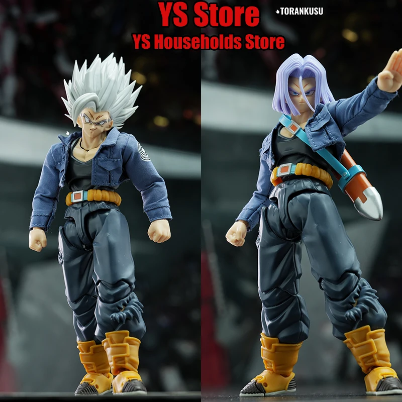 

1/12 Trunks Anime Dragon Ball Figure Mini Blue Jacket Short Coat Toys Clothes Accessory For 6" Magic Version Man Soldier Model
