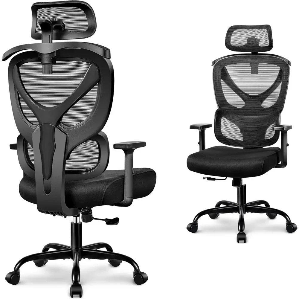 

Office Ergonomic Desk Chair Comfy Computer Chair, Big and Tall Home Office Chair with Back Support, Mesh Office Chair High