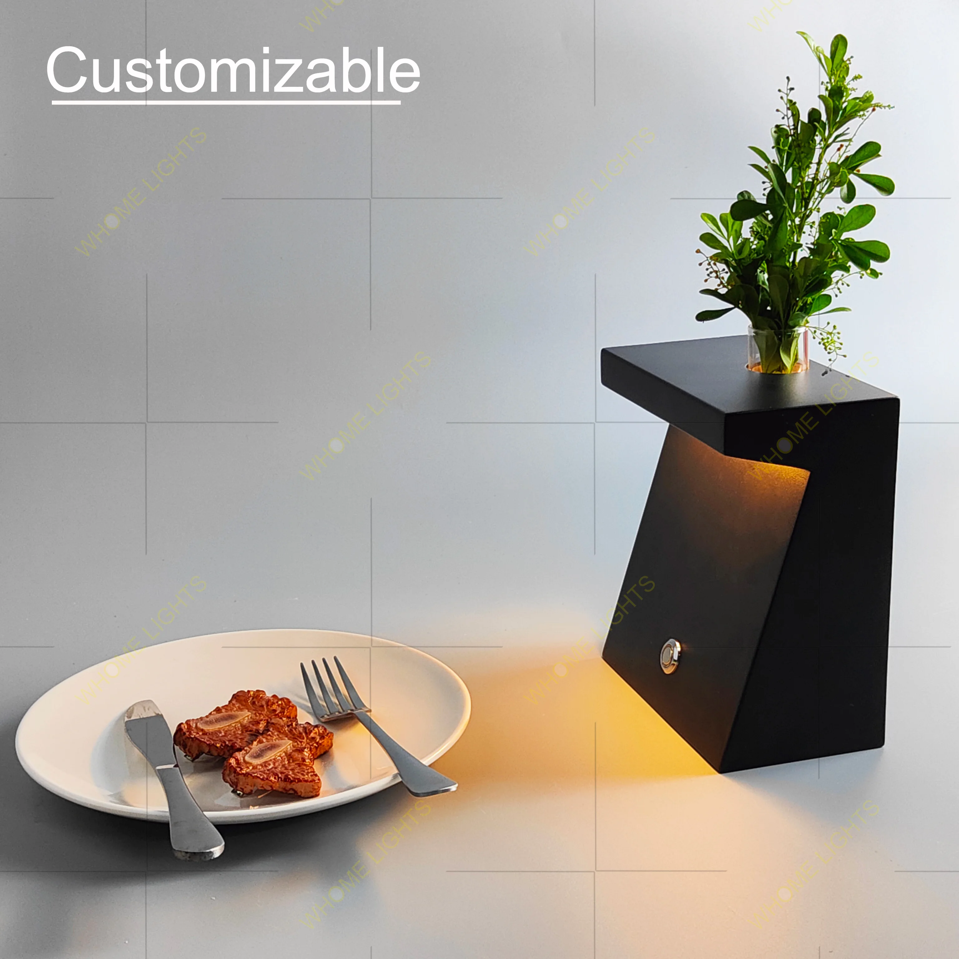 Three-tone lamp can be customized and flowers can be arranged, used for restaurant restaurant bar atmosphere lamp