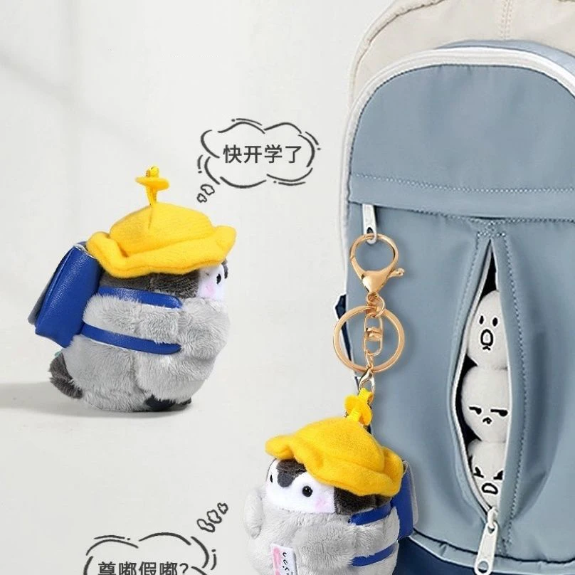 Zawieszka Pingwin Podróżny Urocza Lalka Plecak Brelok Energia Tornister Para Pluszowa Wypchana Lalka Zabawki Dekoracja Wisząca Breloczek