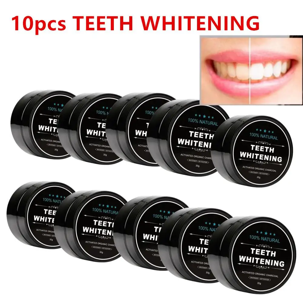 

30g Natural Teeth Whitening Powder Activated Organic Whitener Oral Charcoal Teeth Polish Teeth Clean Hygiene Powder Strengt