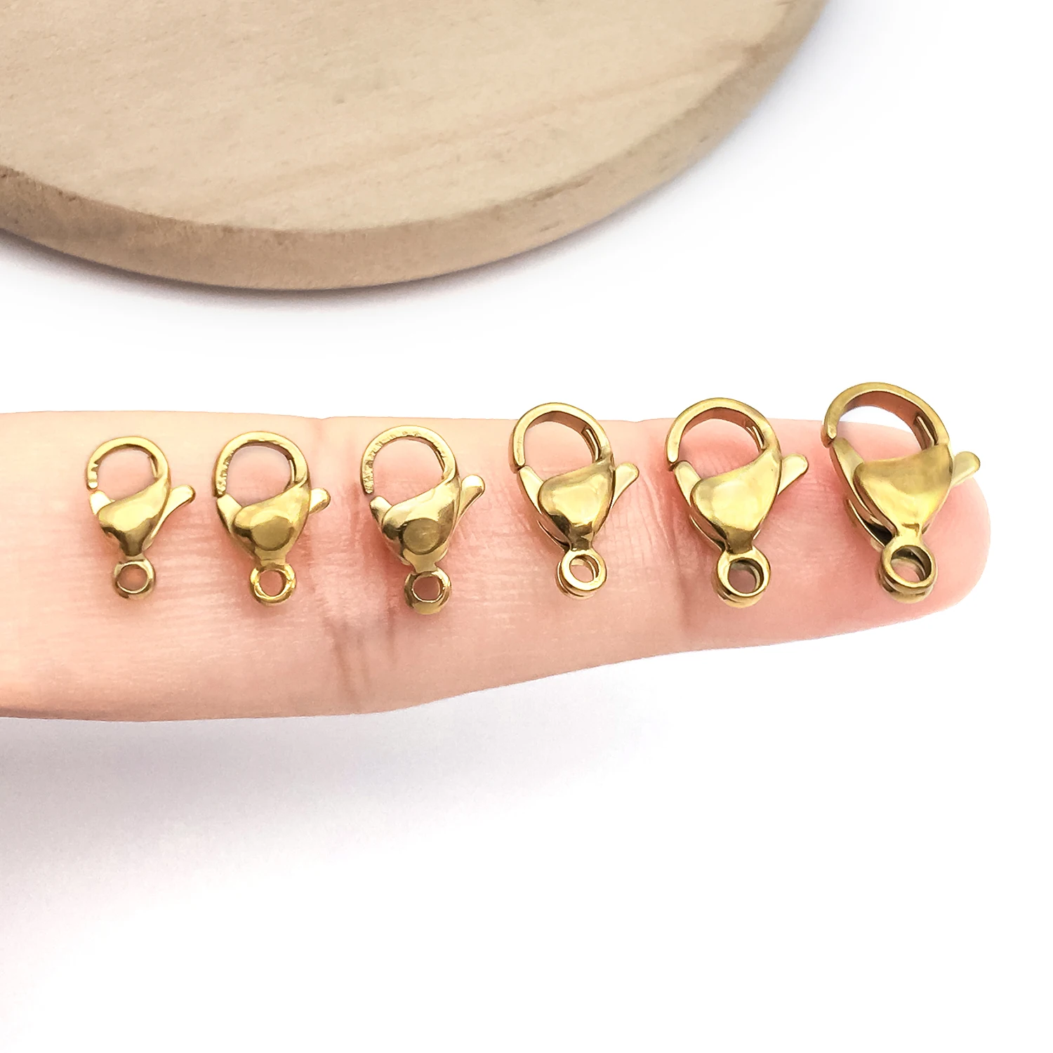 20 piezas de conectores de gancho de garra con cierre de langosta de acero inoxidable para pulsera DIY, collar, pendientes, accesorios para hacer joyas
