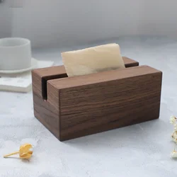 Wooden Tissue Box Rectangular Napkin Paper Towel Holder Car Tissue Holders Home Desktop Extractable Type Napkin Toilet Paper Box