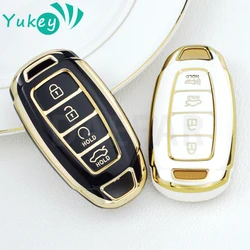 For Hyundai I30 Ix35 Kona Encino Solaris Azera Grandeur Ig Accent TM Palisade Santa Fe 4 Buttons TPU Car Key Cover Case Shell