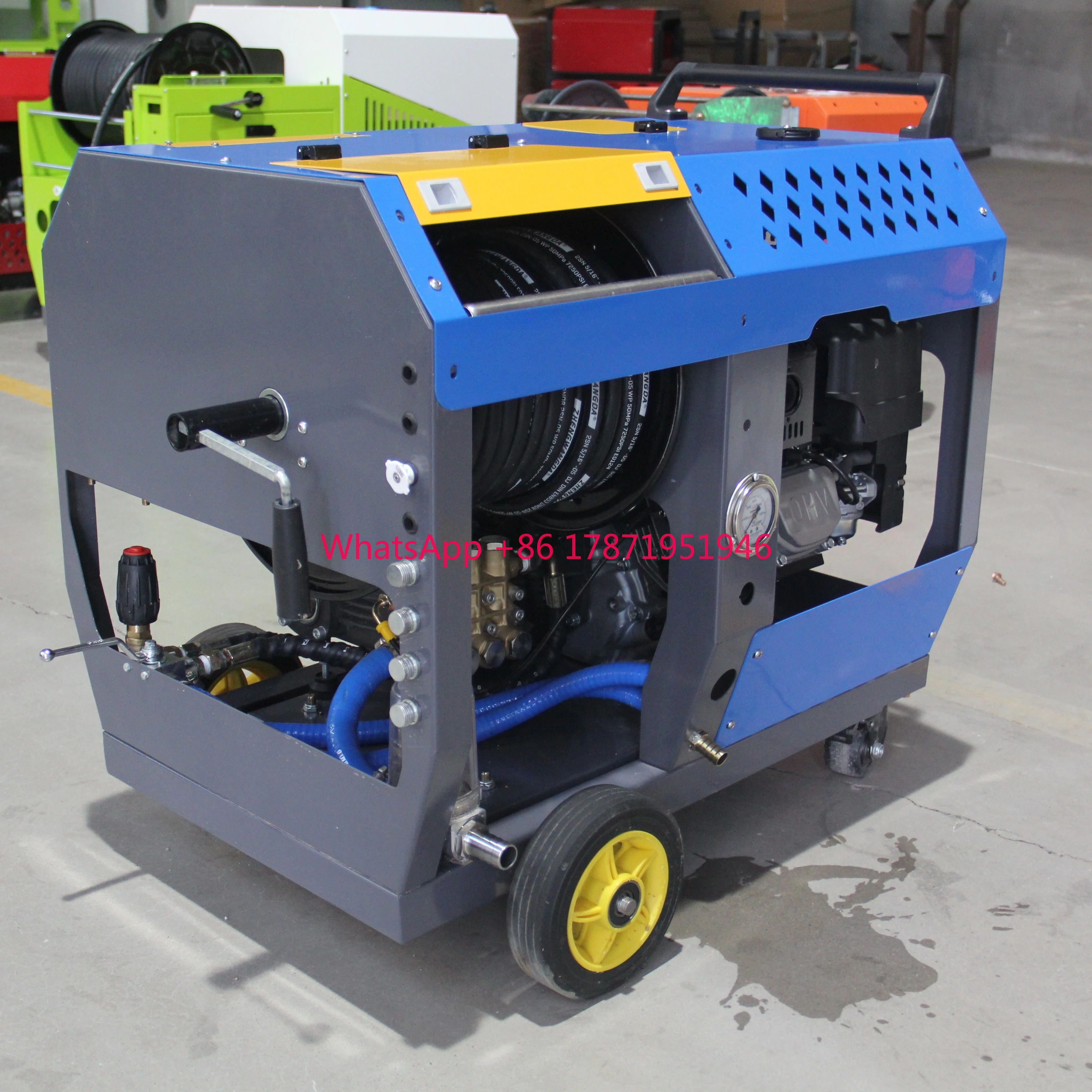 Value 150bar 140lpm Italian pump Drain Cleaning Machine Sewer Jetter Ski Mount sewer Pressure Washers diesel pressure wash