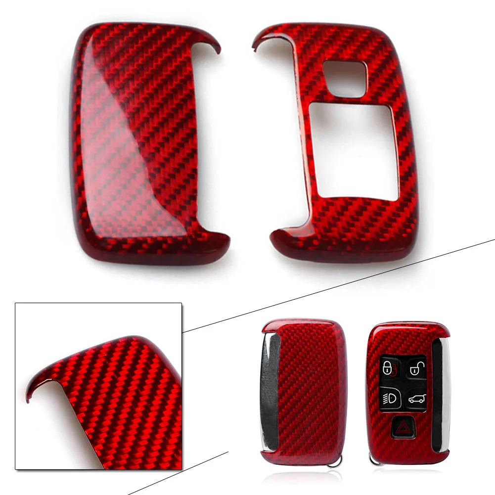 

Для Land Rover Jaguar Real Carbon Fiber Remote Smart Key Cover Fob чехол Shell