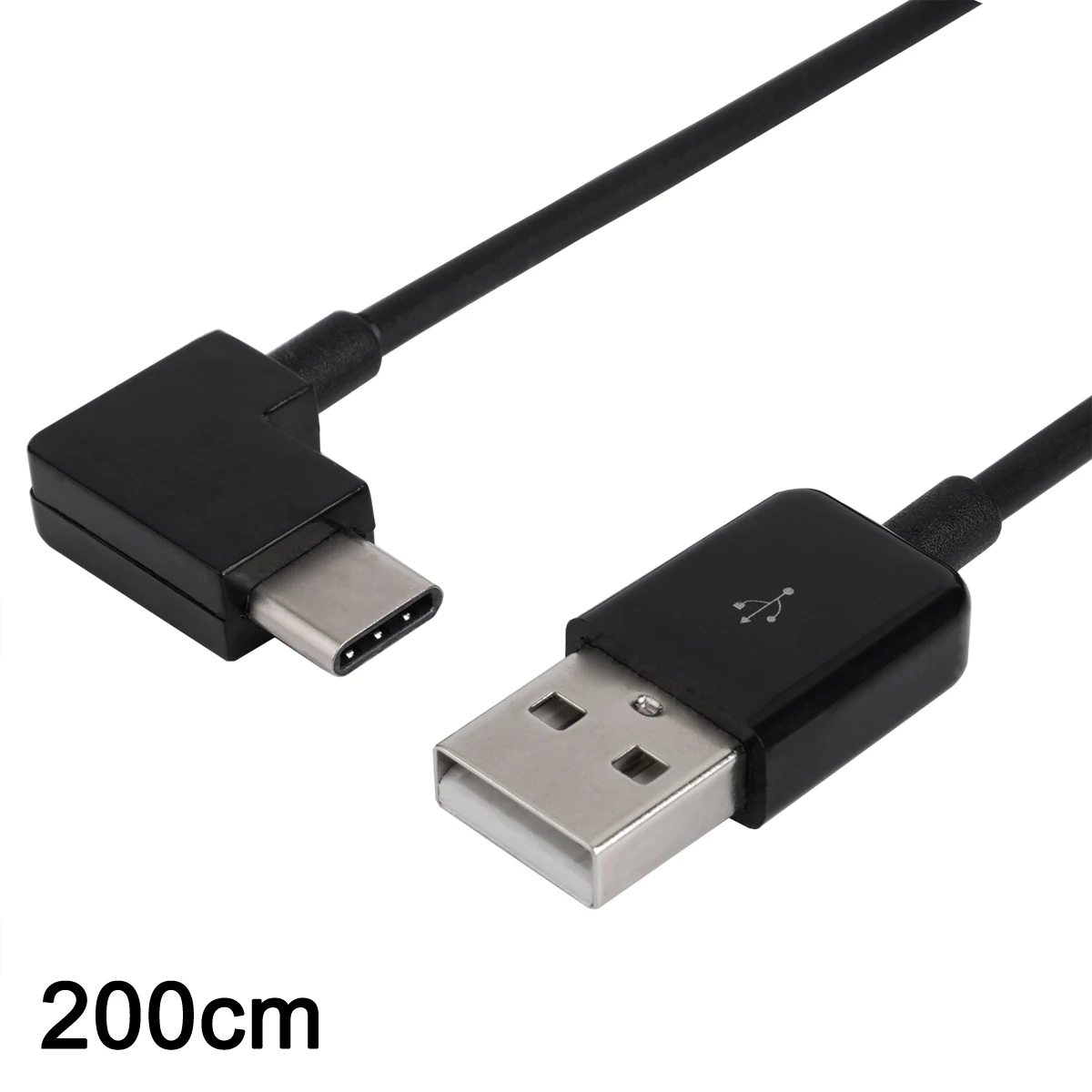 Cablecc NGFF มุมขวา USB 3.1 ประเภท C USB-C ถึง USB 2.0 สาย 90 องศาสําหรับแท็บเล็ตและโทรศัพท์มือถือ 200 ซม.