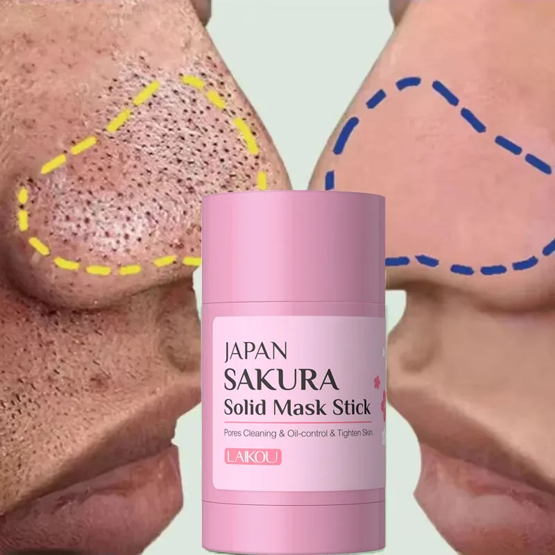 Sakura Remove Blackheads Mud Mask Shrink Pores Deep Cleansing Oil-Control Moisturizing Sleep Face Mask Care