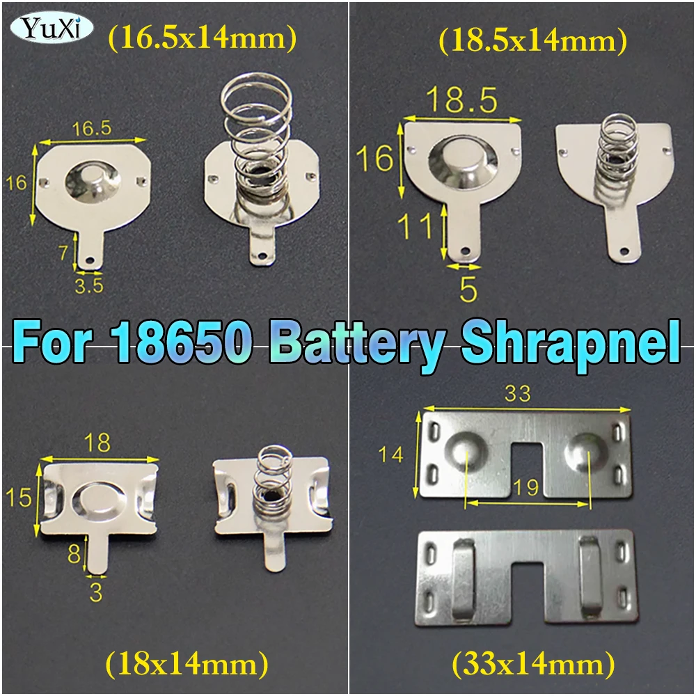 

10pair Battery Shrapnel 18650 Battery Spring Positive And Negative Contact Pieces Battery Spring Piece 18x15mm 33*14MM