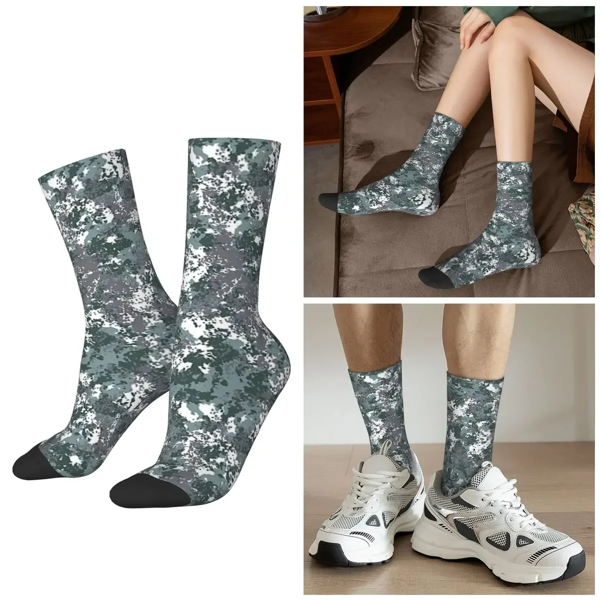 

All Seasons Flecktarn Camouflage Socks Harajuku Crew Socks Sweat Absorbing Stockings for Men Women Valentine's Day Gifts
