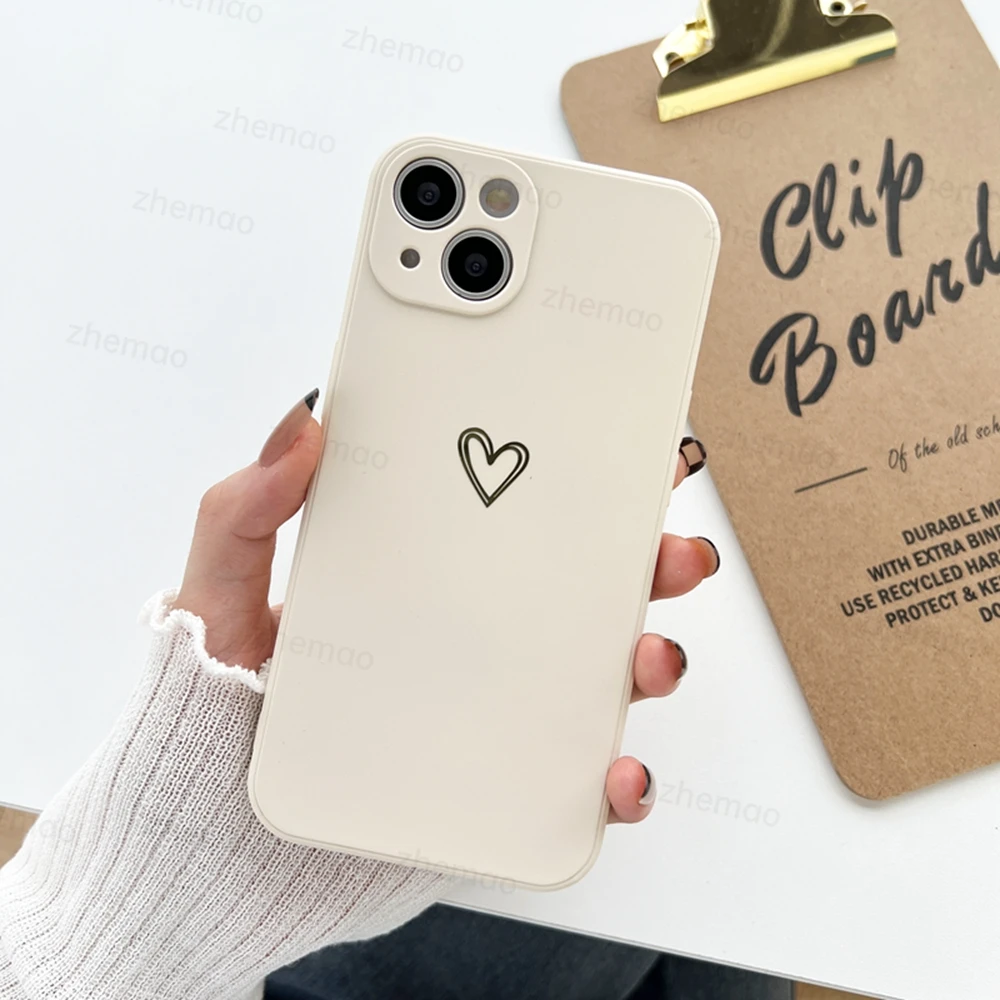 Luxus Flüssigsilikon Liebe Herz Handyhülle für Samsung Galaxy A73 A21S A72 A71 A31 A51 A33 A41 A50 A70 A13 Soft Cover – Detail 10