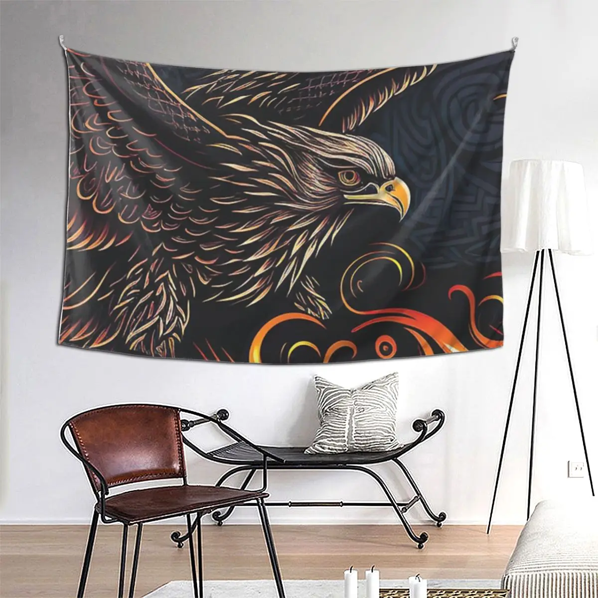 

GUARDIAN Eagle Viking Tapestry Art Wall Hanging Aesthetic Home Decoration Tapestries for Living Room Bedroom Dorm Room
