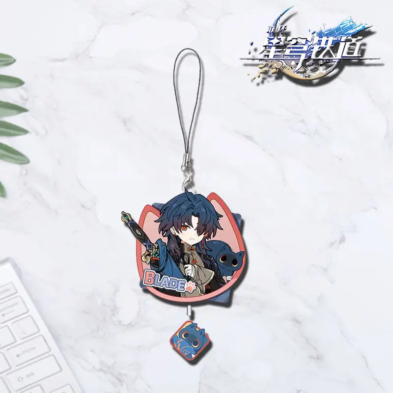 Honkai Star Rail Acrylic Keychain Present Kafka Blade Luocha Seele Silver Wolf Jing Yuan Mobile Phone Hanging Rope Pendant Gift view 2