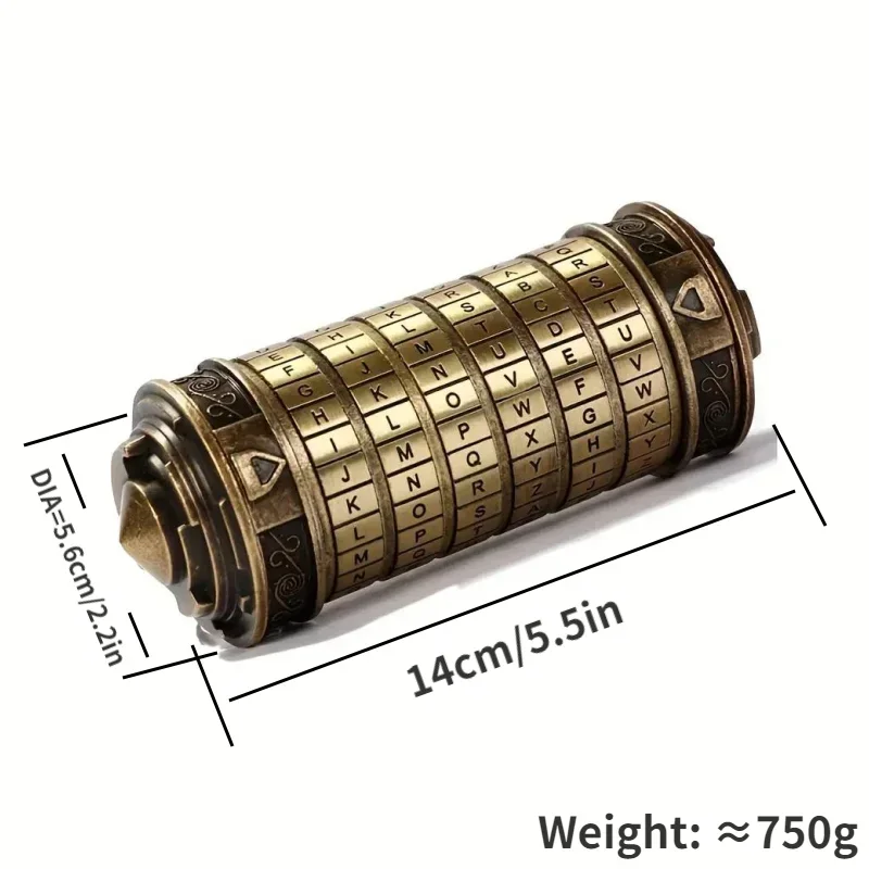 2024 핫 코드 장난감 금속 크립텍스 자물쇠, 결혼 선물, 발렌타인 데이 선물, 편지 비밀번호 탈출 방 소품, 빠른 배송