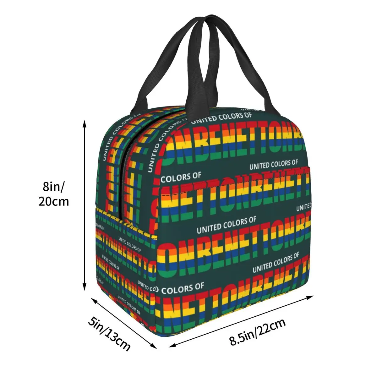 United Colors Of Benetton Insulated Lunch Bag for Women Children Portable Food Boxes Thermal Lunch Box Tote view 3